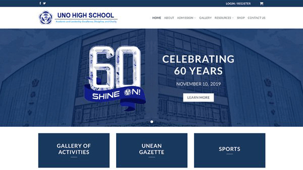 Website Design and Development Client - Uno High School